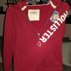 Hollister maroon Zip-up jacket